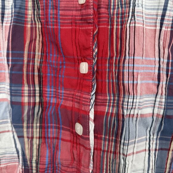Foxcroft Women's Plaid Long sleeve‎ Button up Blouse Size 12 - Picture 3 of 7